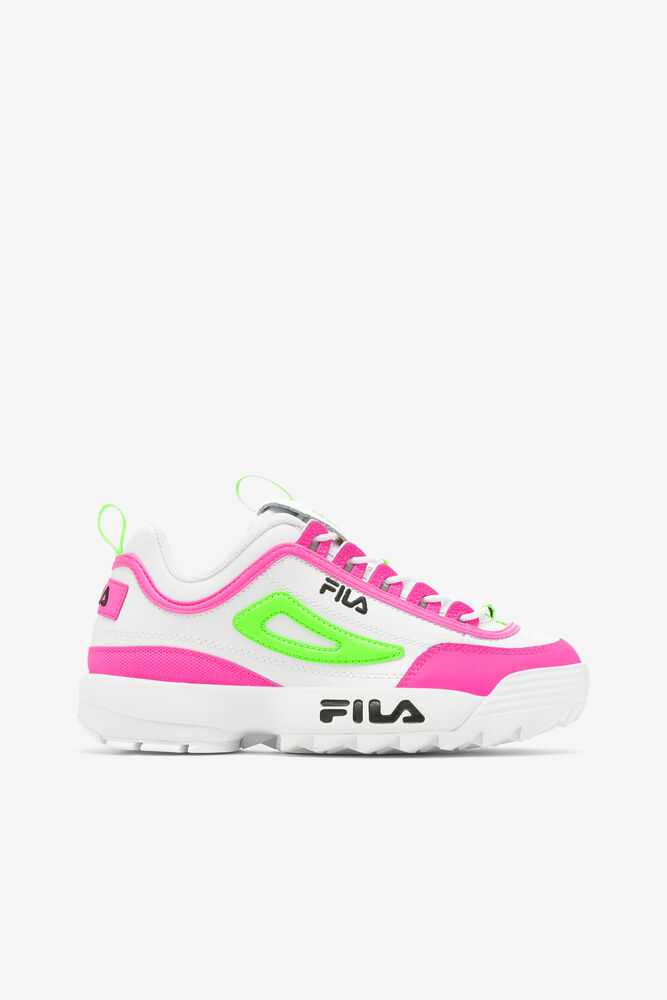 FILA Disruptor 2 Ženske Superge Bele Roza Zelene | Slovenija-183490