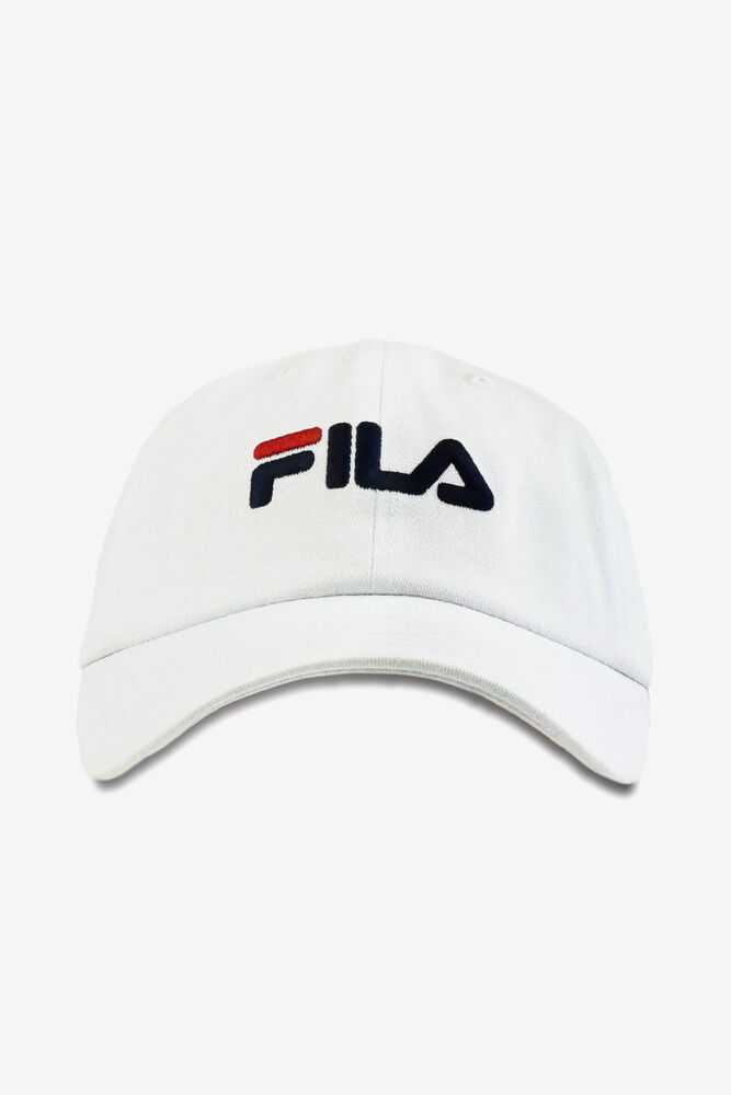 FILA Embroidered Moški Klobuki Bele | Slovenija-165723