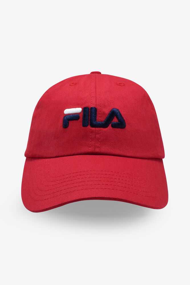 FILA Embroidered Moški Klobuki Rdeče | Slovenija-450378