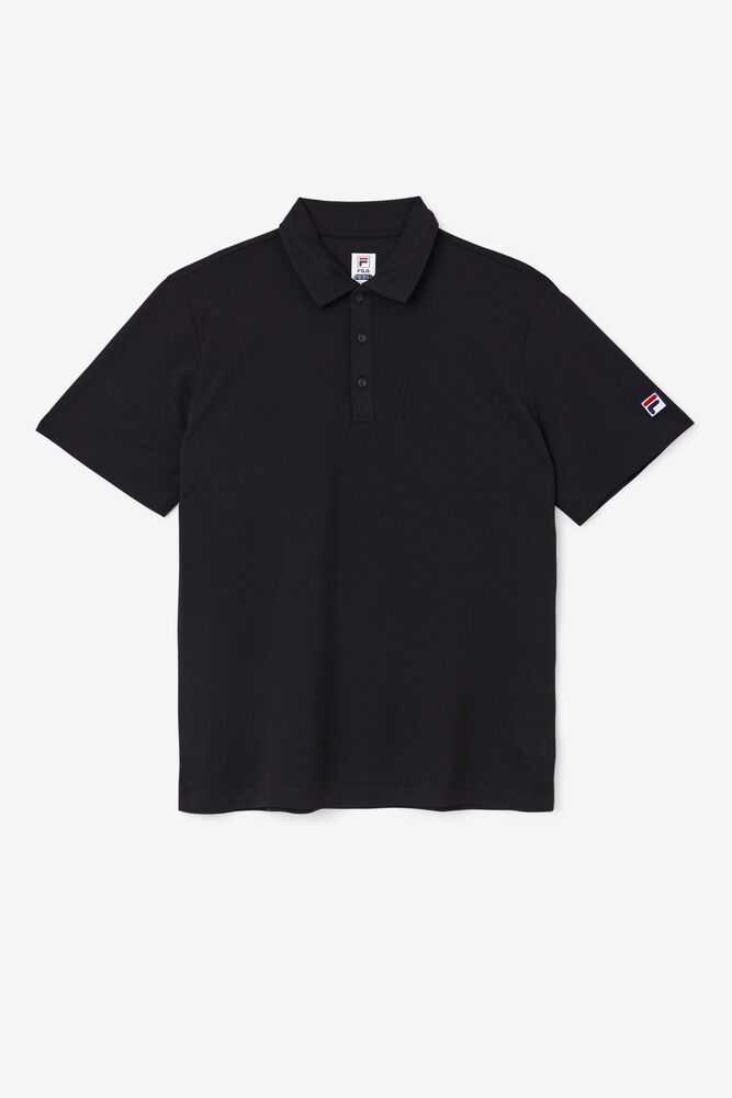 FILA Essentials Moški Polo Majice Črne | Slovenija-946201