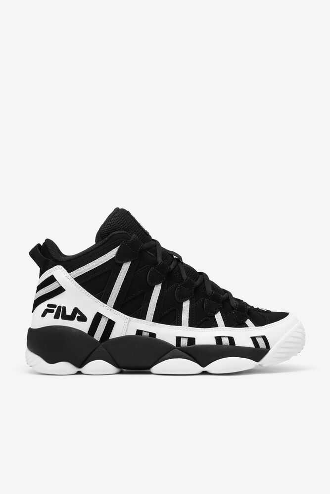 FILA Stackhouse Spaghetti Moški Superge Bele Črne Metal Srebrne | Slovenija-793025