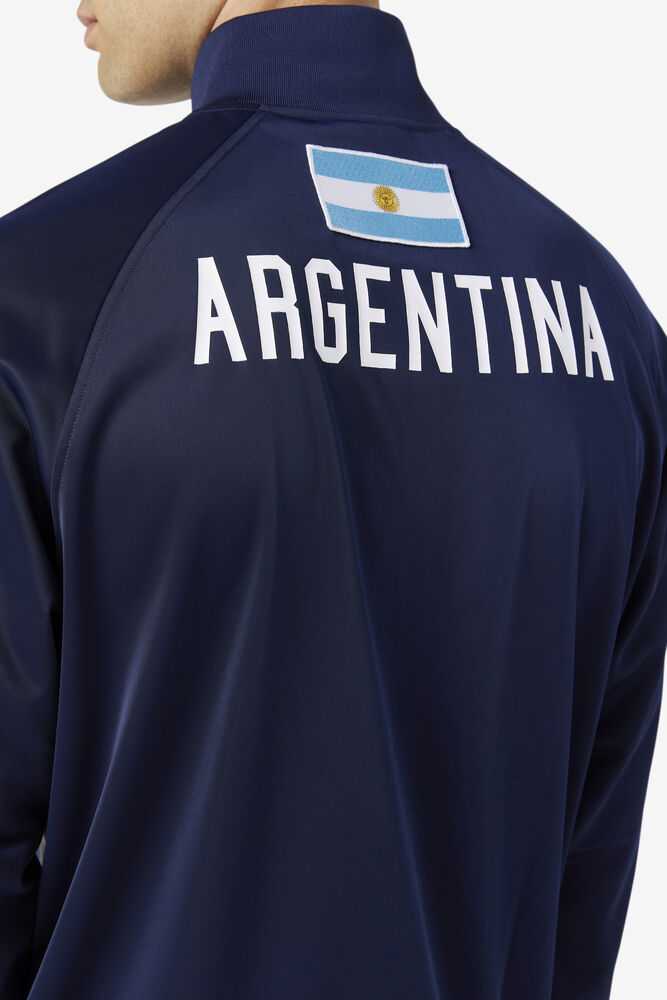 FILA Argentina Ženske Trenirke Temno Modre Bele | Slovenija-790521