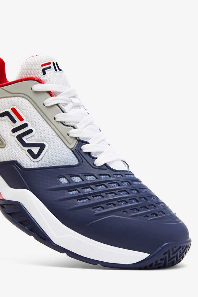 FILA Axilus 2 Energized Moški Teniske Bele Temno Modre Rdeče | Slovenija-142690