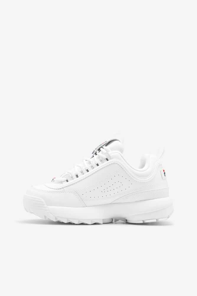 FILA Disruptor 2 Moški Chunky Superge Bele Temno Modre Rdeče | Slovenija-683745