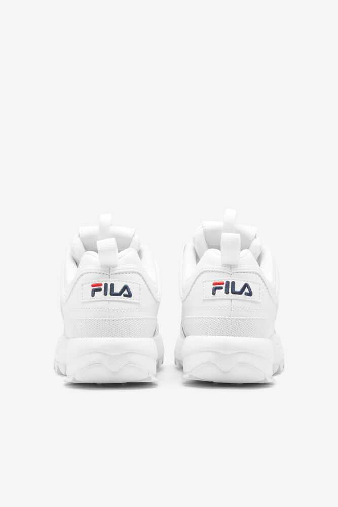 FILA Disruptor 2 Moški Chunky Superge Bele Temno Modre Rdeče | Slovenija-683745