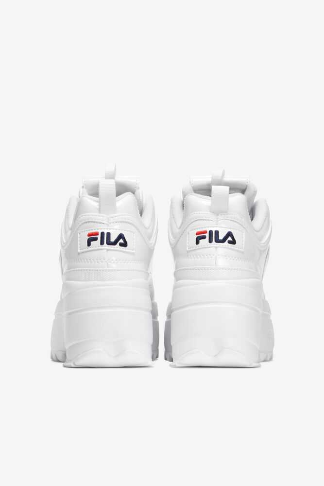 FILA Disruptor 2 Wedge Ženske Superge Bele Temno Modre Rdeče | Slovenija-321405