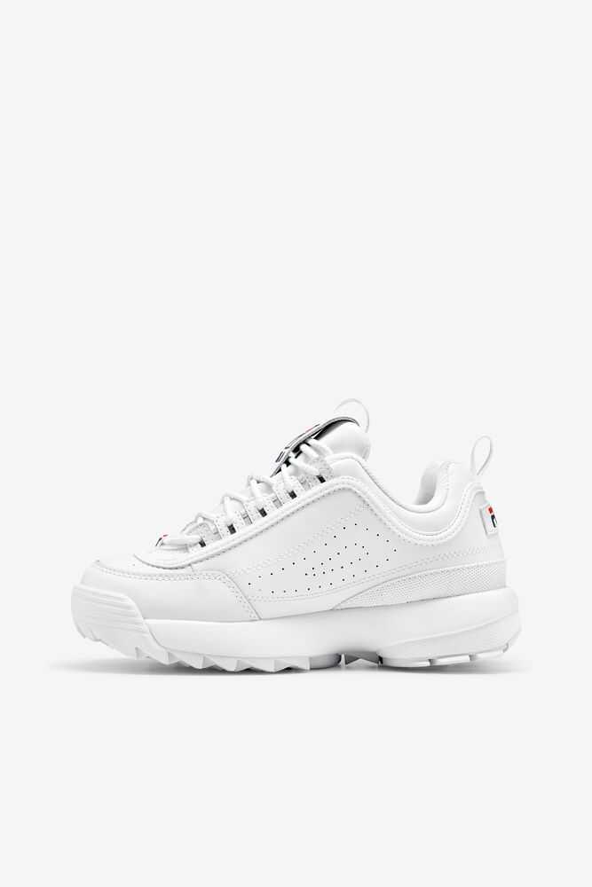 FILA Disruptor 2 Ženske Chunky Superge Bele Temno Modre Rdeče | Slovenija-582903