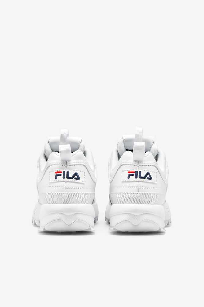 FILA Disruptor 2 Ženske Chunky Superge Bele Temno Modre Rdeče | Slovenija-582903