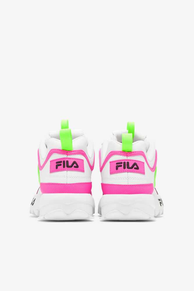 FILA Disruptor 2 Ženske Superge Bele Roza Zelene | Slovenija-183490