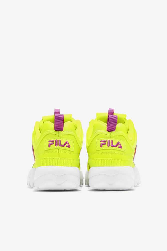 FILA Disruptor 2 Ženske Superge Rumene Vijolične Cvet Bele | Slovenija-530417