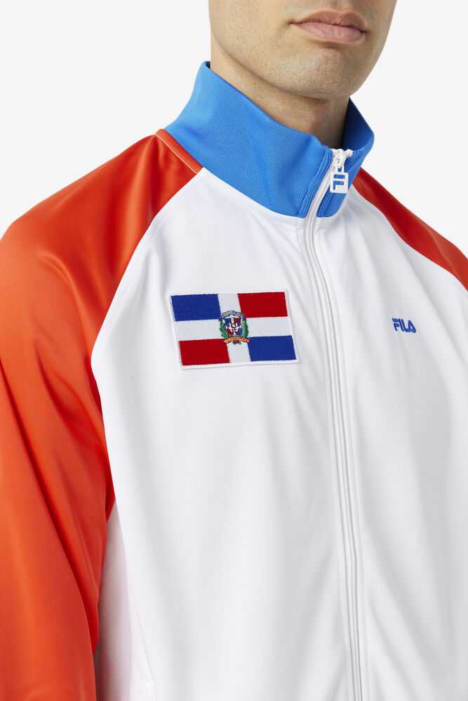 FILA Dominican Republic Ženske Trenirke Rdeče Bele Modre | Slovenija-245701