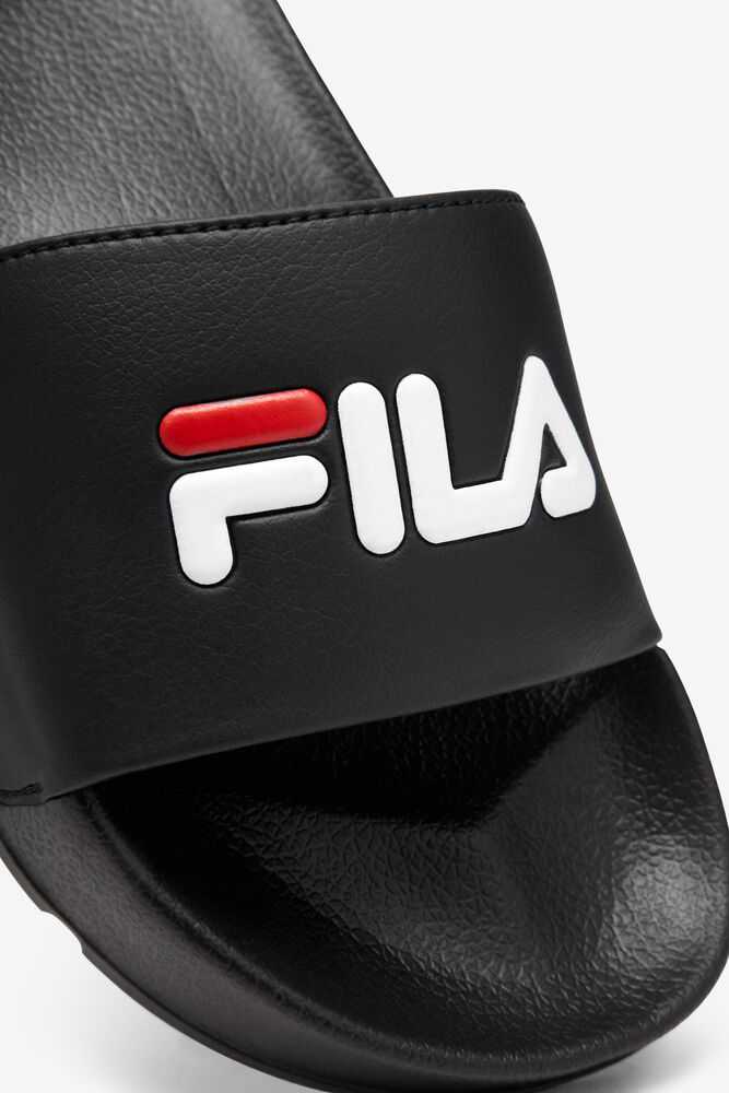 FILA Drifter Ženske Natikači Črne Rdeče Bele | Slovenija-287346