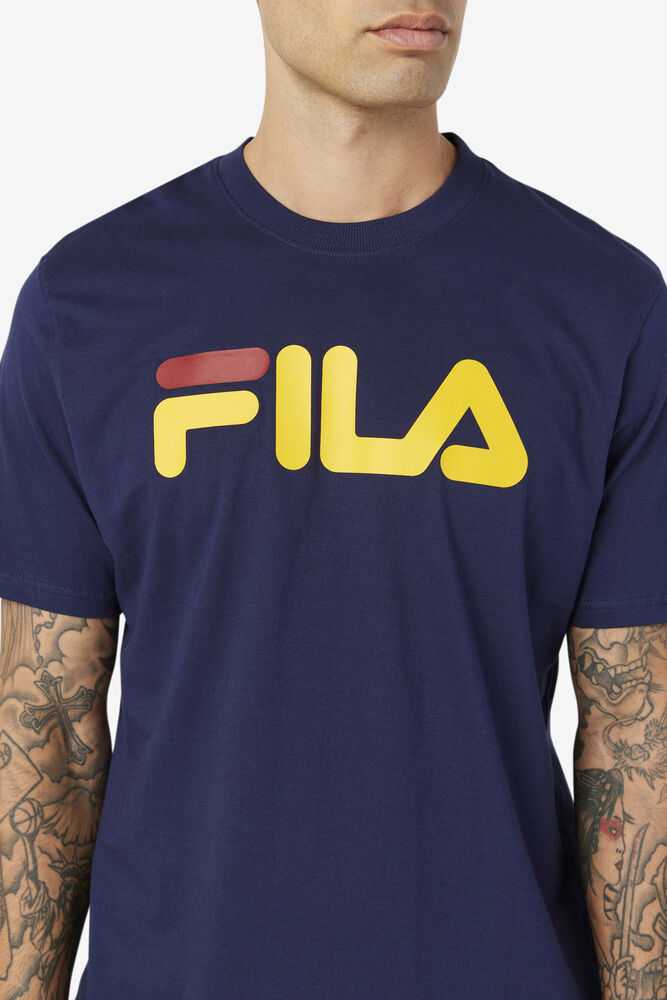 FILA Eagle Moški Majice Temno Modre | Slovenija-098457