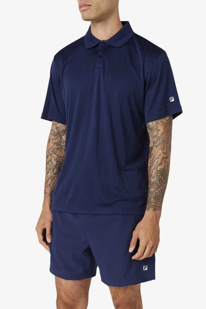 FILA Essentials Moški Polo Majice Temno Modre | Slovenija-241539