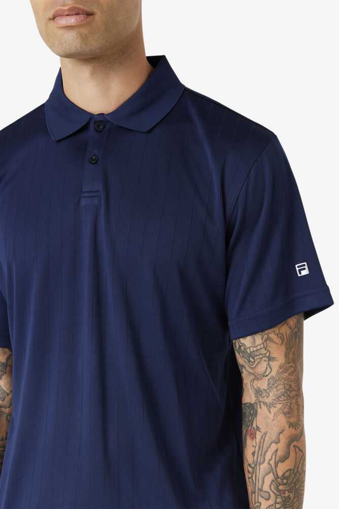 FILA Essentials Moški Polo Majice Temno Modre | Slovenija-241539