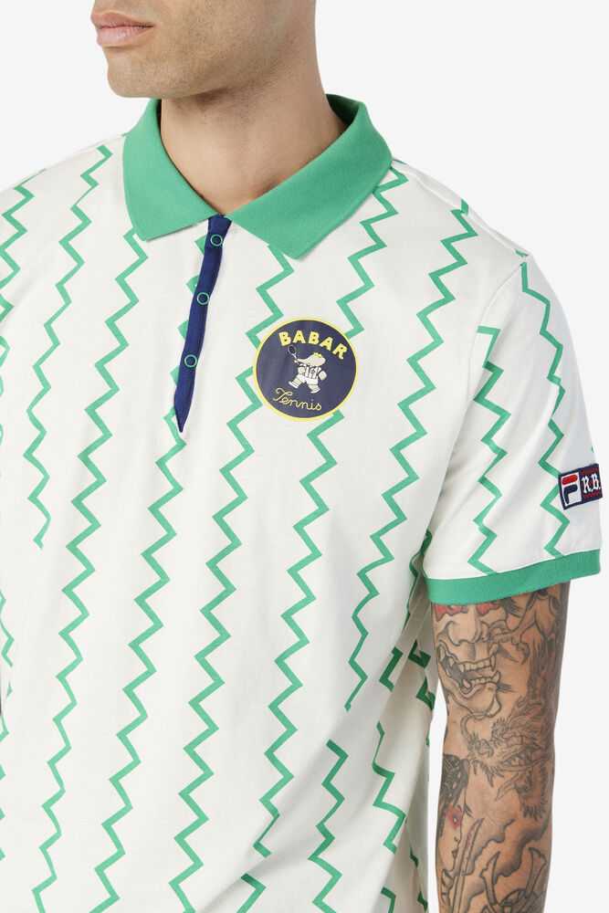 FILA Fila X Rb Babar Ženske Polo Majice Bele Temno Mete Modre | Slovenija-087139