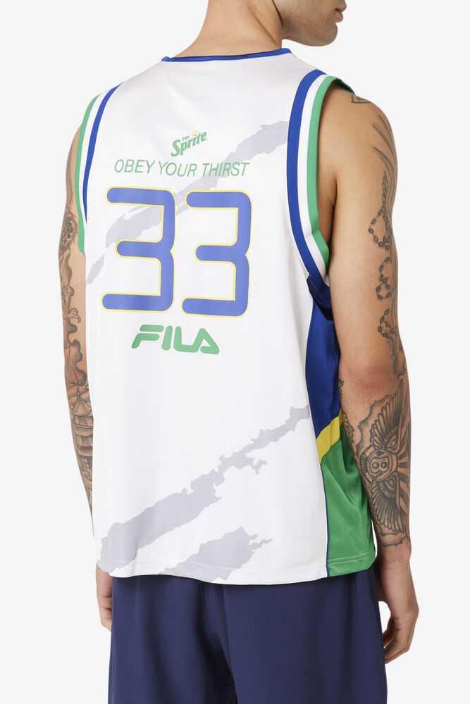 FILA Grant Hill X Sprite Ženske Jersey Bele Modre Zlate | Slovenija-350218