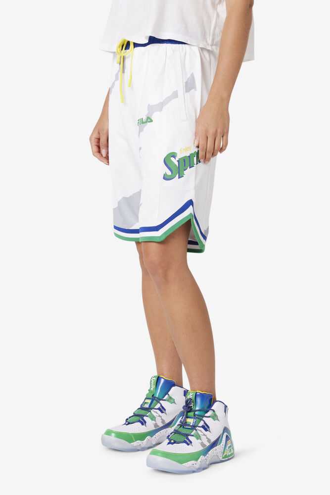 FILA Grant Hill X Sprite Ženske Kratke Hlače Bele Modre Zlate | Slovenija-458609