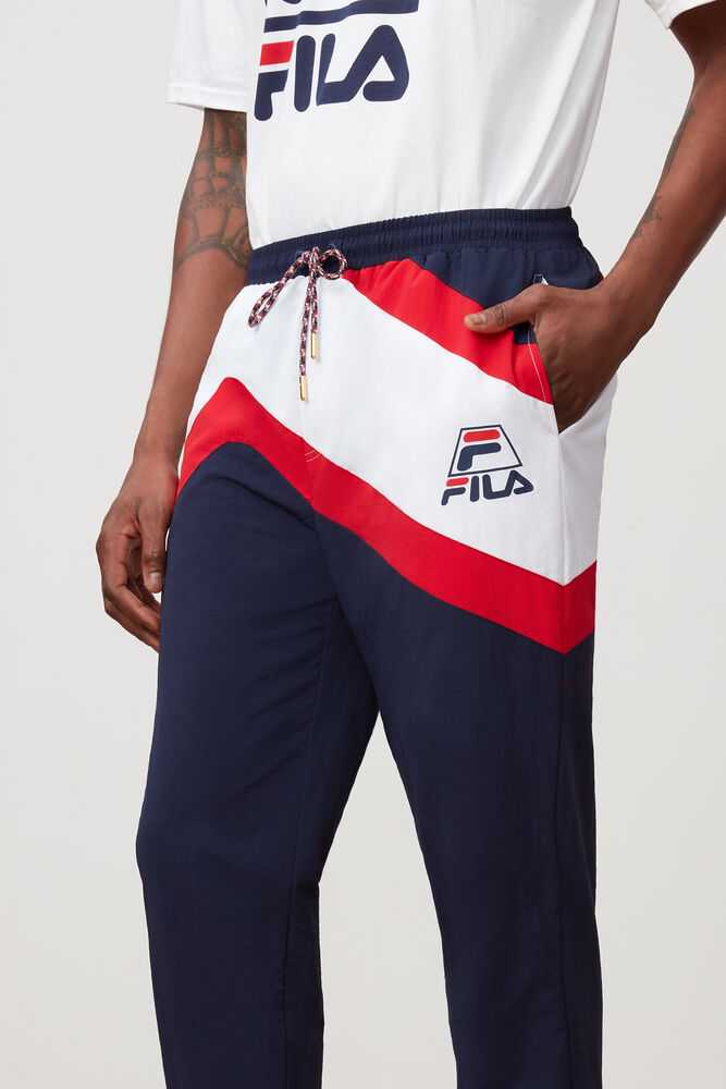 FILA Grant Hill Zenith Woven Moški Trenirke Temno Modre Rdeče Bele | Slovenija-263408