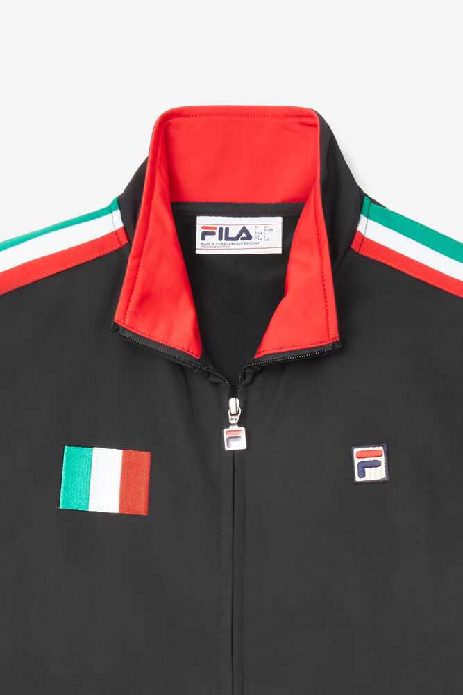 FILA Italy Ženske Trenirke Črne Rdeče | Slovenija-362958