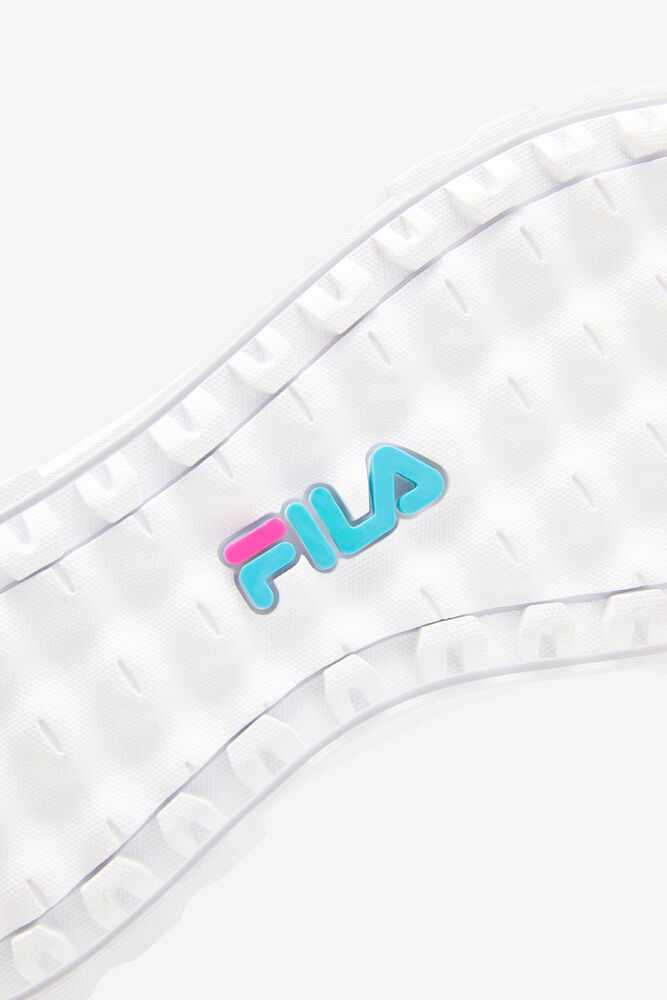 FILA Sandblast Ženske Superge Bele Modre Metal Srebrne | Slovenija-614892