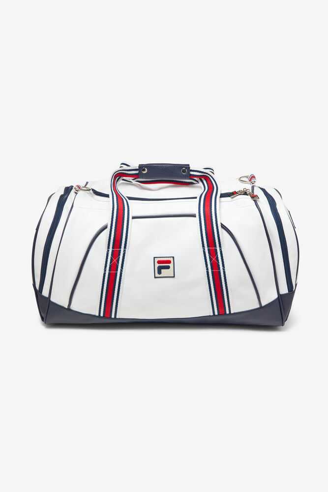 FILA Striker Duffle Moški Torbe Bele Temno Modre Rdeče | Slovenija-794815